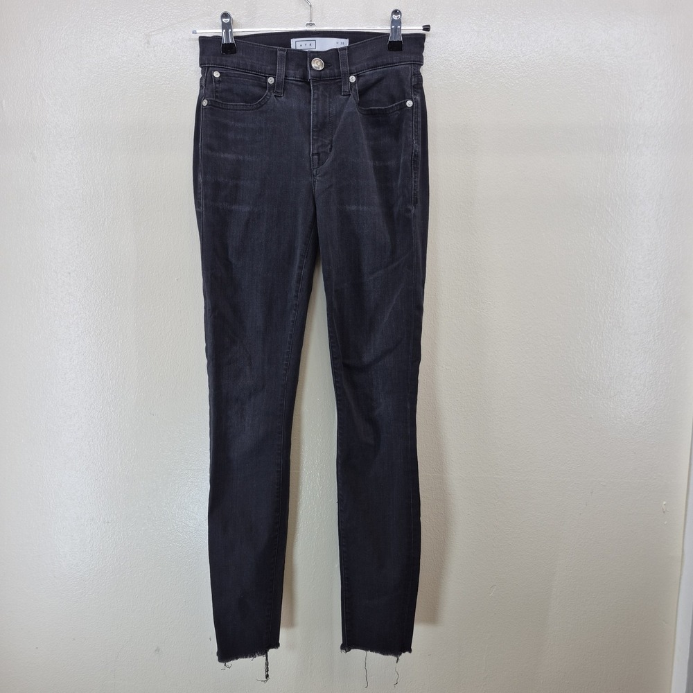 AYR The Chiller Jeans‎ Womens 25x28 Black Raw Hem Skinny